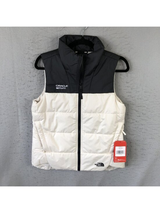 The North Face Jackets & Blazers - The North Face Vest Womens S White Black Puffer Oracle NetSuite Logo NWT